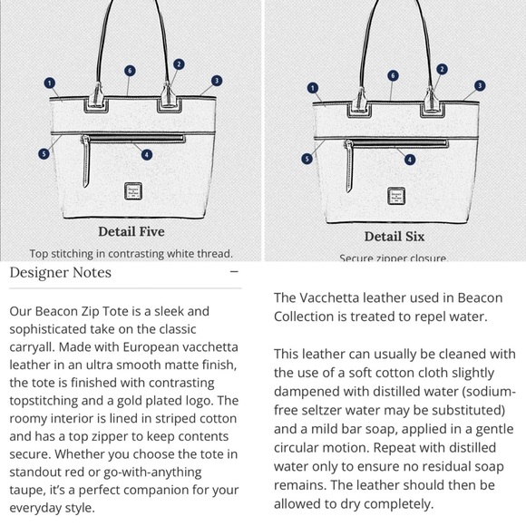 🆕 Dooney & Bourke Beacon Zip Tote, Magenta - Picture 6 of 9